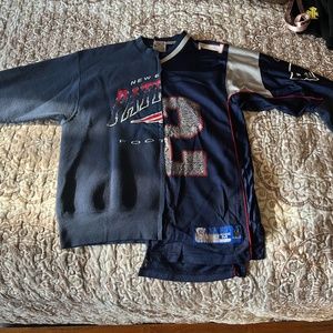FURST OF A KIND - TOM BRADY - VINTAGE SPLICED JERSEY CROPPED SWEATSHIRT